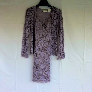 Vintage style cocktail dress w/ matching overcoat